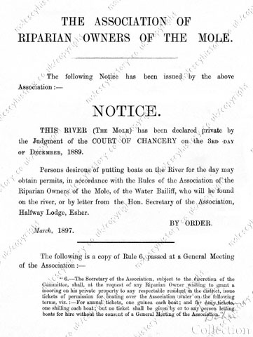 River Mole warning notice