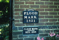 Flood marks on Conservancy Office wall