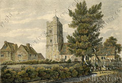 West Molesey parish church and old Royal Oak